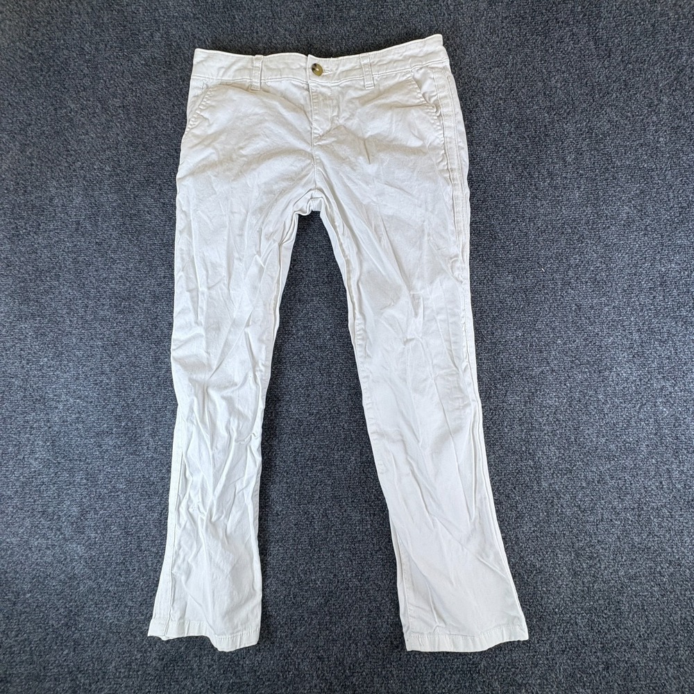 A.n.a Girlfriend Chino Pants Womens 30x25.5 White Cotton Stretch Straight Leg